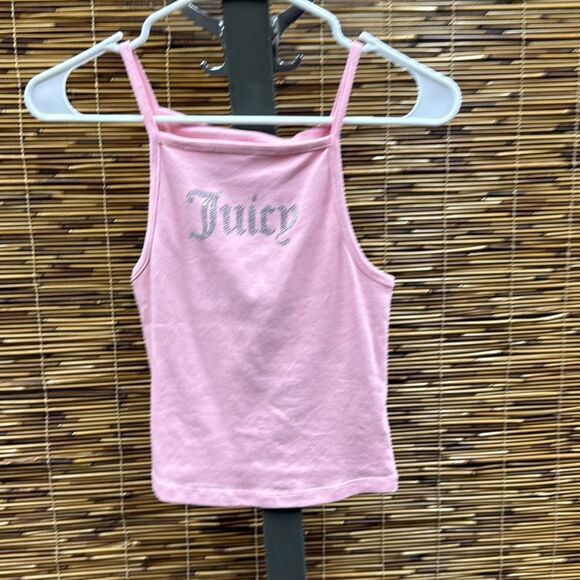 Juicy Couture Studded Logo Cropped Tank - Whisper Pink Size S - Picture 2 of 3